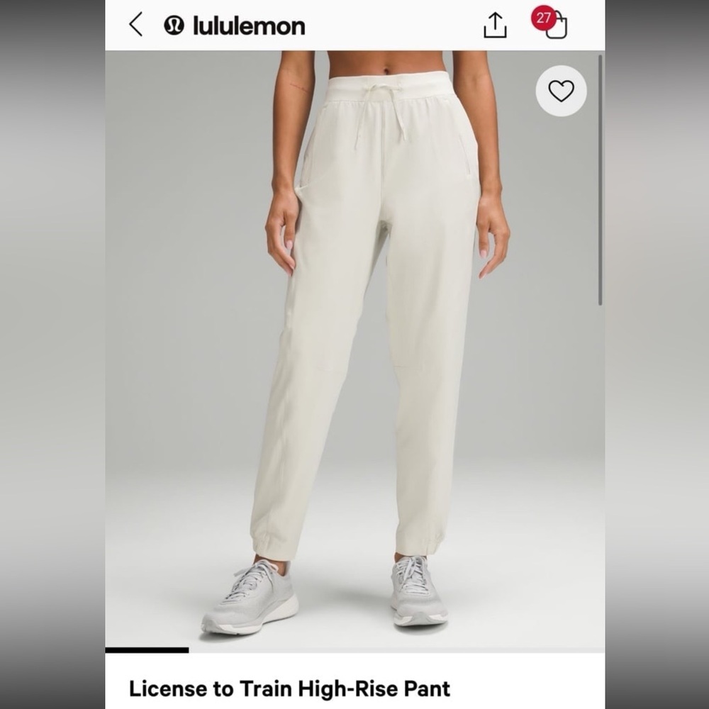 Lululemon License To Train HR Pant Size 8/Black